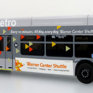 Iconic Replicas New Flyer Xcelsior Transit Bus LA Metro Warner Center Shuttle 87-0534