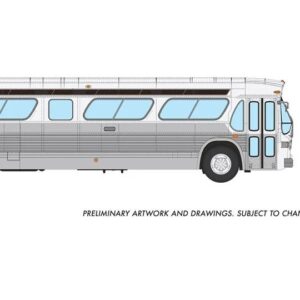 Rapido GM Fishbowl Transit Bus GM5307 Blank white 753199