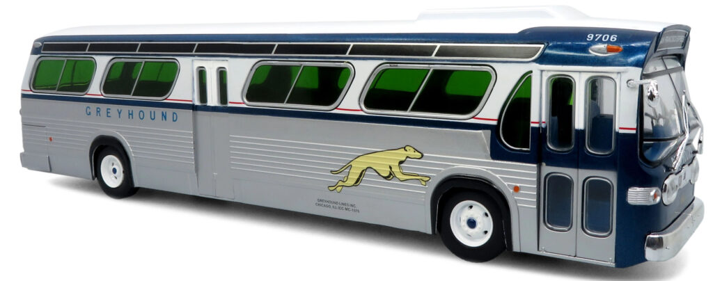 Iconic Replicas GM Fishbowl Transit Bus Greyhound Bus Lines 43-0668