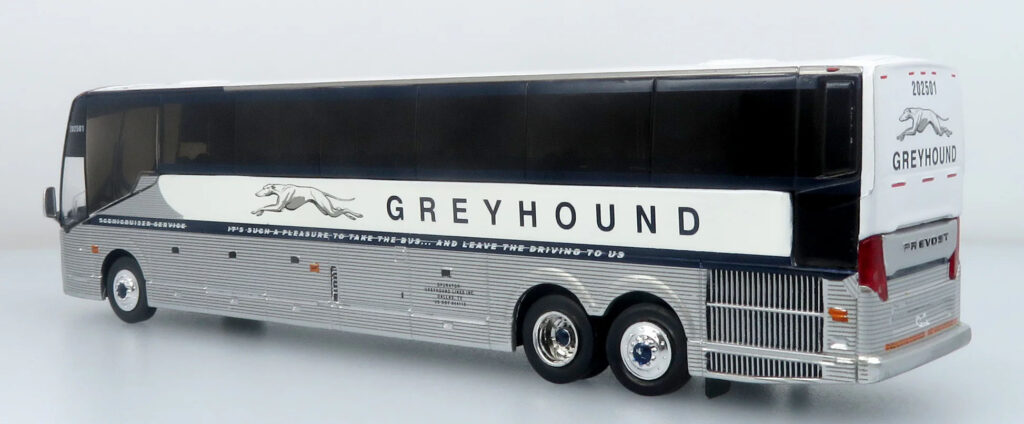 Iconic Replicas Prevost H345 Coach Bus Greyhound New York 87-0659