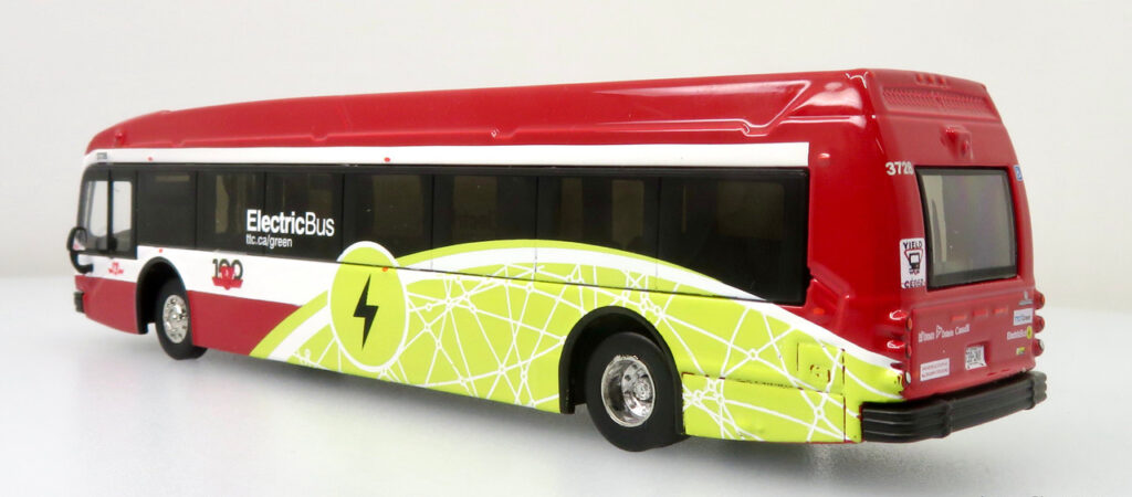 Iconic Replicas Proterra ZX5 Electric Transit Bus TTC Toronto Canada 100th Anniversary 87-0304