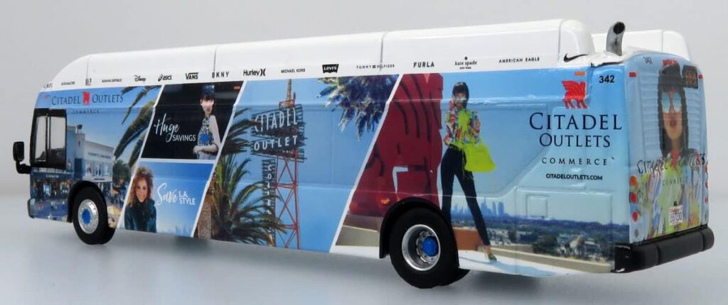 Iconic Replicas New Flyer Xcelsior Transit Bus Citadel Outlets California 87-0308