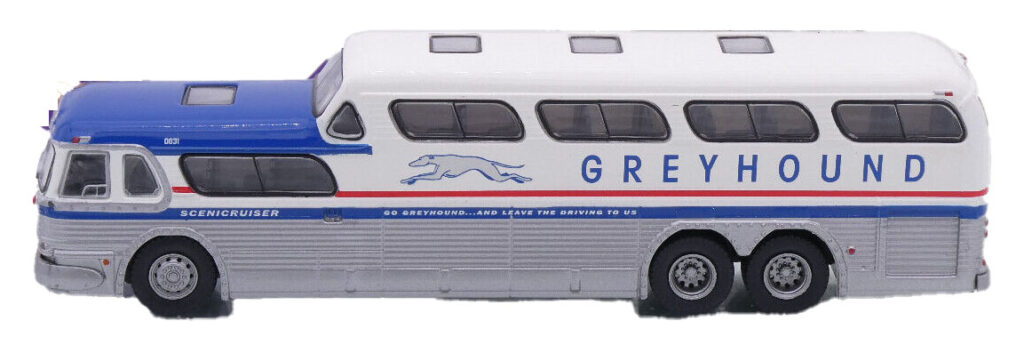 1956 Greyhound Scenicruiser Bus w/red Stripes
