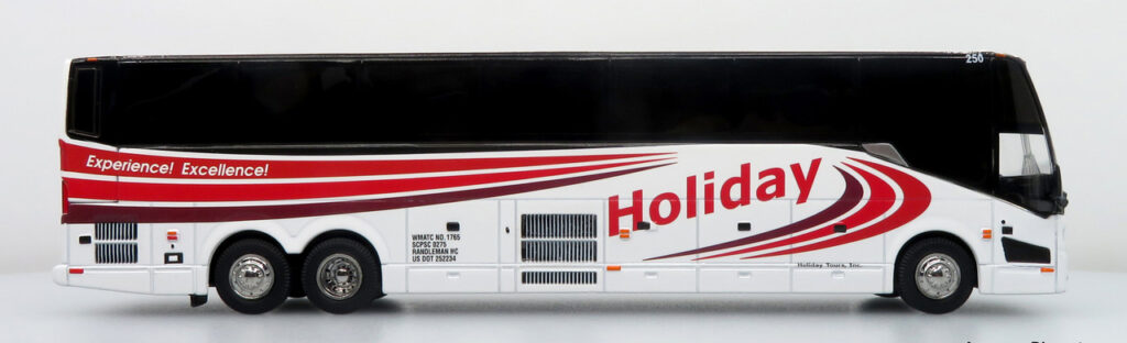 Iconic Replicas Prevost H345 Coach Bus Holiday Tours 64-0616