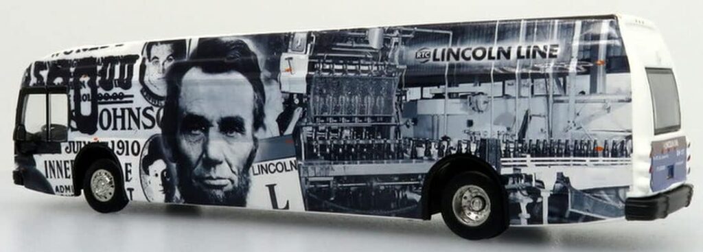 Iconic Replicas Proterra ZX5 Electric Transit Bus Lincoln Line Reno, Nevada 87-0295