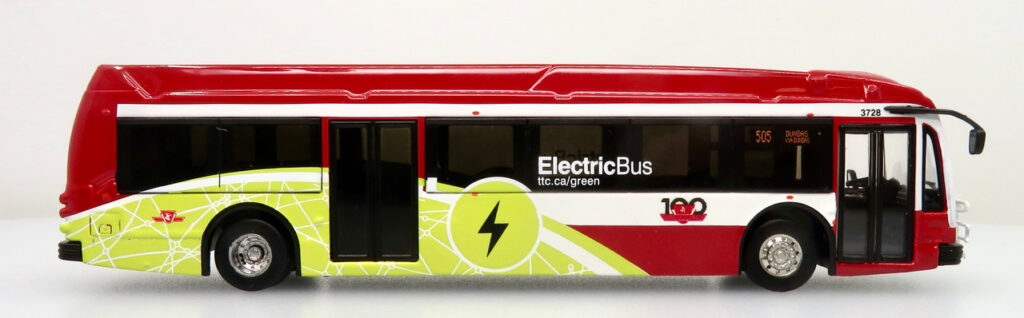 Iconic Replicas Proterra ZX5 Electric Transit Bus TTC Toronto Canada 100th Anniversary 87-0304