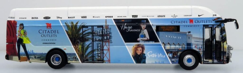 Iconic Replicas New Flyer Xcelsior Transit Bus Citadel Outlets California 87-0308