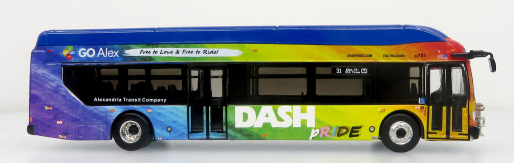 Iconic Replicas New Flyer Xcelsior XN40 Transit Bus DASH Pride Livery 87-0609