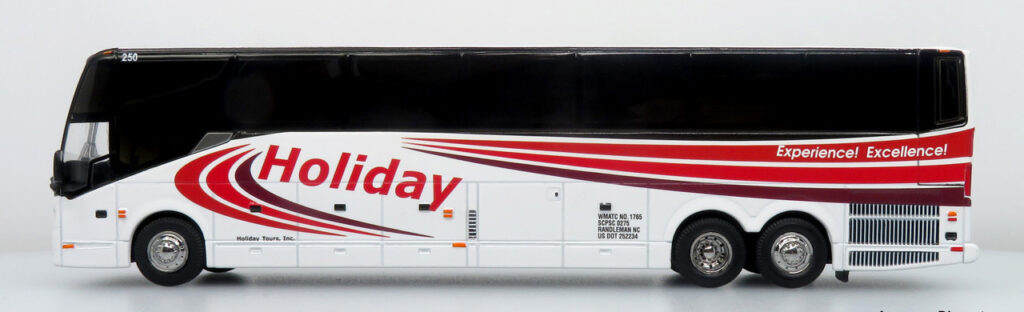 Iconic Replicas Prevost H345 Coach Bus Holiday Tours 64-0616