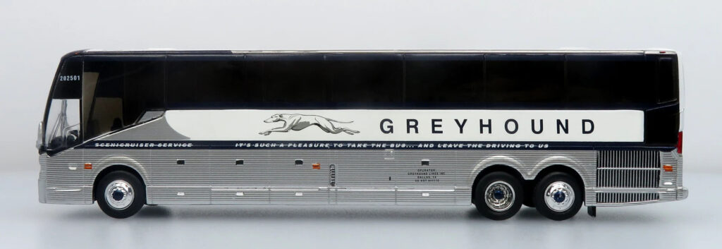 Iconic Replicas Prevost H345 Coach Bus Greyhound New York 87-0659