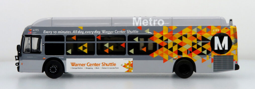 Iconic Replicas New Flyer Xcelsior Transit Bus LA Metro Warner Center Shuttle 87-0534