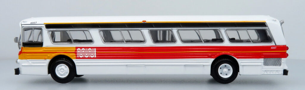 Iconic Replicas Flxible Fishbowl Transit Bus MUNI 87-0596