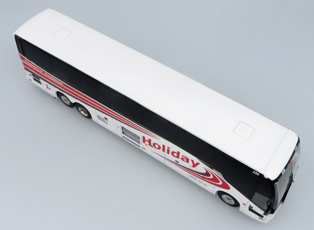 Iconic Replicas Prevost H345 Coach Bus Holiday Tours 64-0616