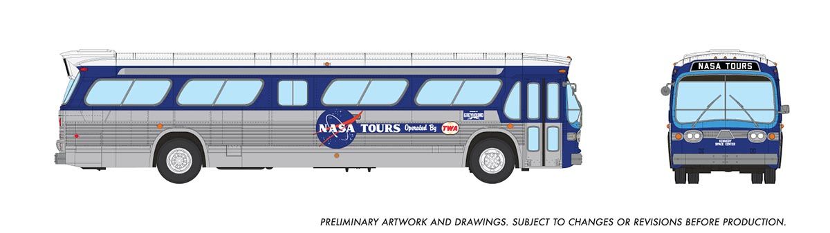 Rapido GM Fishbowl Transit Bus Nasa Tours 753124