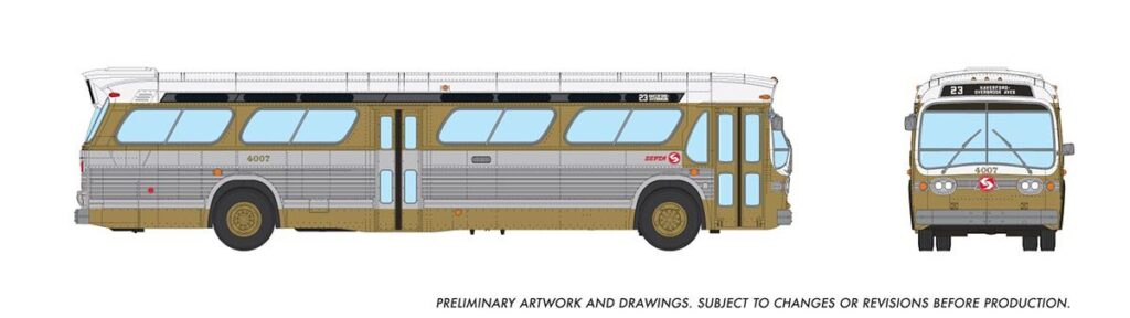 Rapido Fishbowl Transit Bus Septa Early Livery 753159