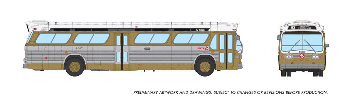 Rapido Fishbowl Transit Bus Septa Early Livery 753159