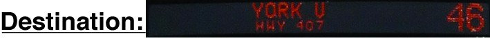 Destination Sign