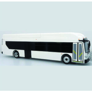 Iconic Replicas New Flyer Xcelsior XN40 Transit Bus Bank Blank/White 1/43 Scale 43-0605