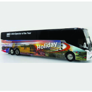Iconic Replicas Prevost H345 Coach Bus Holiday Tours 64-0615