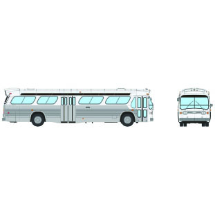 Rapido Fishbowl Transit Bus blank/white 751037