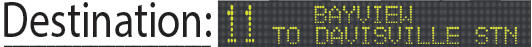 TTC Destination Sign RTS