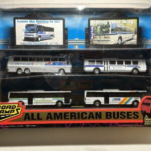 Road Champs All American Bus Set-Greyhound, MTA NYC Transit, Miami Dade & Marta Atlanta