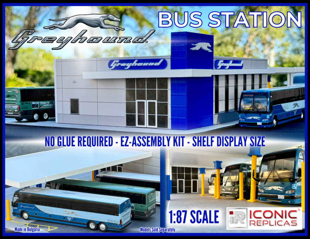 Iconic Replicas Greyhound Bus Station Kit 87-0599