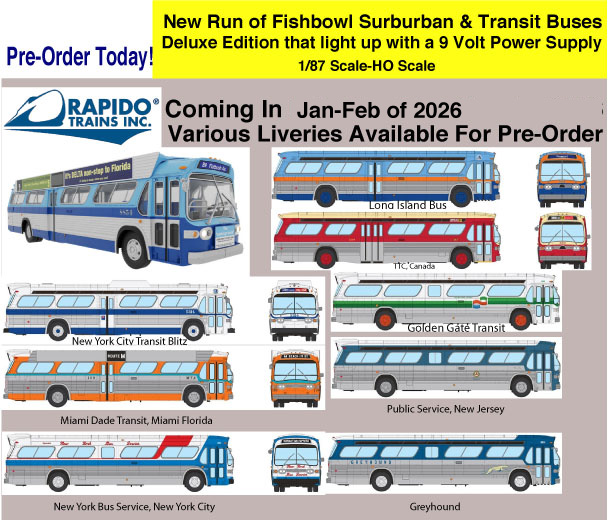 Rapido Fishbowl Buses Pre-order Jan-Feb