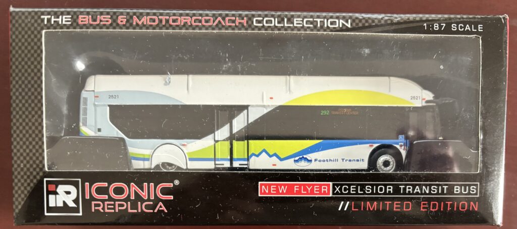 Iconic Replicas New Flyer Xcelsior Aerodynamic Foothill Transit 87-0310