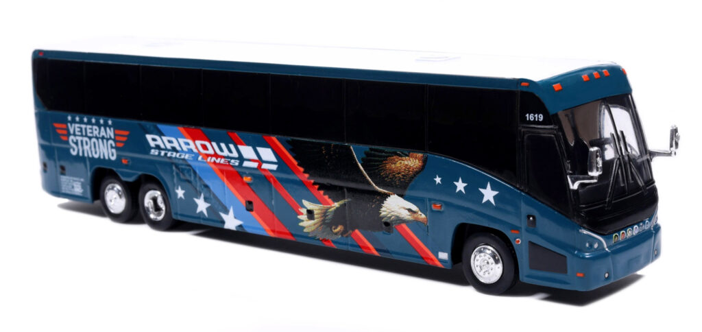 Iconic Replicas MCI J4500 Arrow Stage Lines/Veteran Strong 87-0689