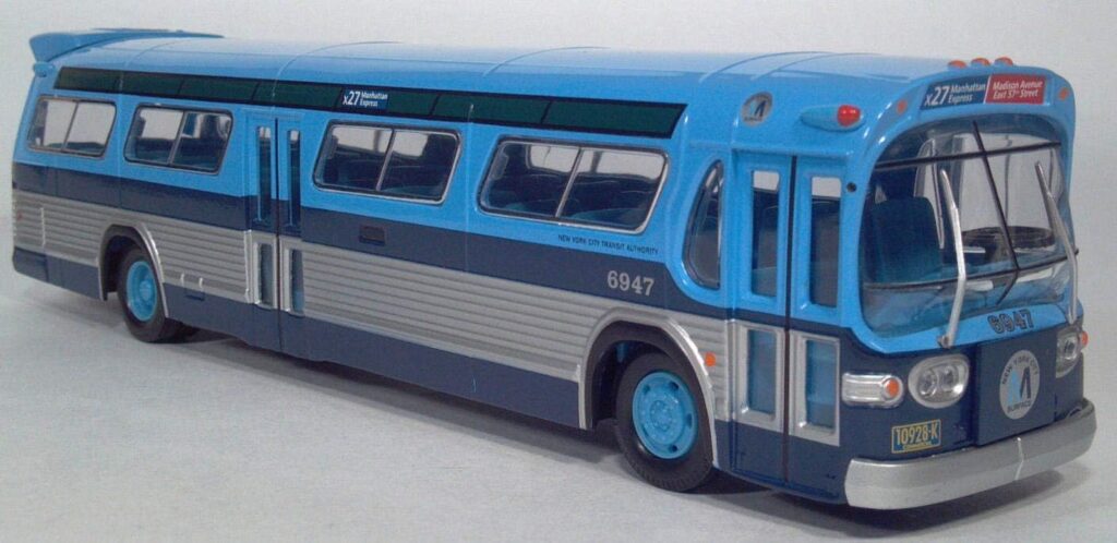 Corgi GM Fishbowl Bus New York City Transit Authority 2 Tone Blue C54312