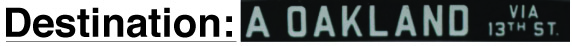 Rapido GM Fishbowl A-C Transit Destination Sign