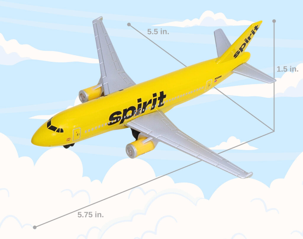 Daron Spirit Airlines Single Airplane A320 RT3874
