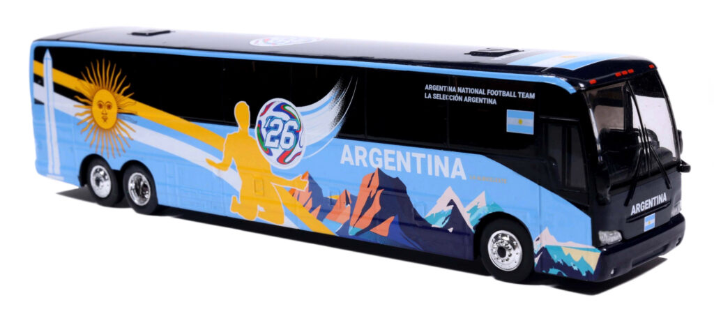 Iconic Replicas Prevost X345 Coach Bus Argentina World Cup Bus 87-0723