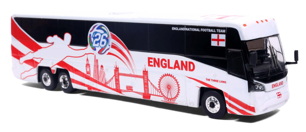 Iconic Replicas MCI D4520 Coach Bus World Cup Bus England 87-0724