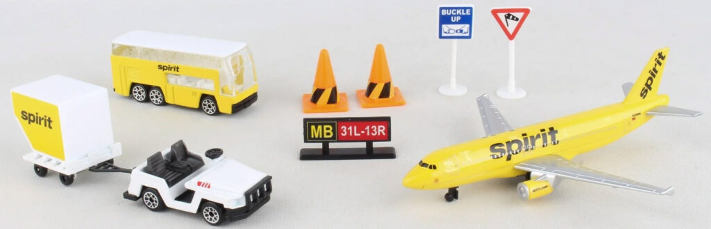Daron Spirit Airlines Play Set includes a Spirit Airplane RT3871