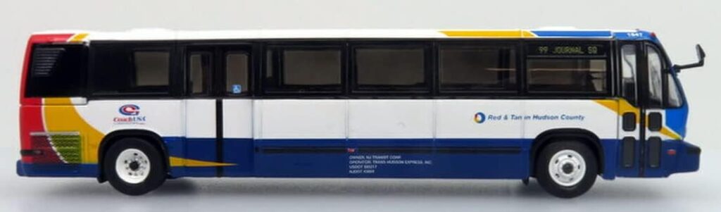 Iconic Replicas RTS Transit Bus Coach USA-Red & Tan NJ 87-0318