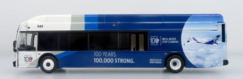 Iconic Replicas New Flyer Xcelsior Transit Bus Delta Airlines 100 Anniversary 87-0679