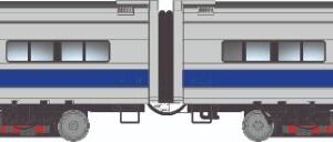 Rapido Trains Long Island Railroad M3 with blue stripe 207501