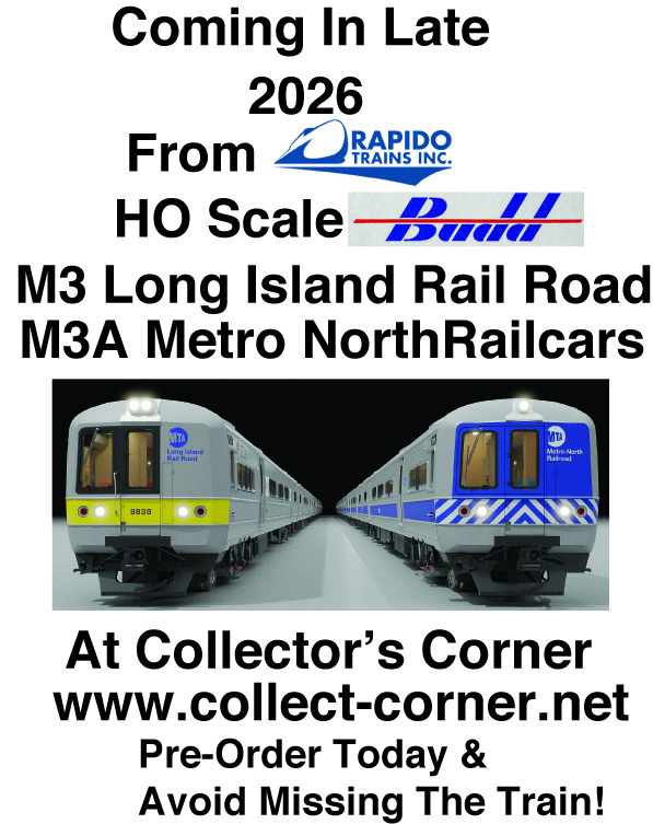 Rapido Trains Budd M3/M3A Long Island Railroad and Metro North
