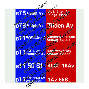 New York City Transit Bus Roll Signs Brooklyn Poster 4