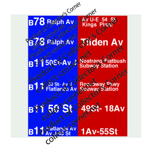 New York City Transit Bus Roll Signs Brooklyn Poster 4