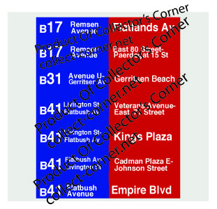 New York City Transit Bus Roll Signs Poster 2