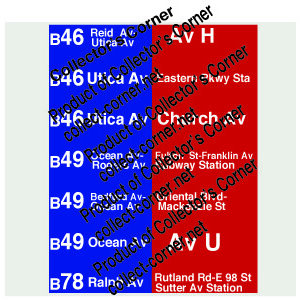 New York City Transit Bus Roll Signs Poster 3