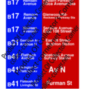 New York City Transit Roll Sign from the 70s and 80s Brooklyn NY Routes Wall Art