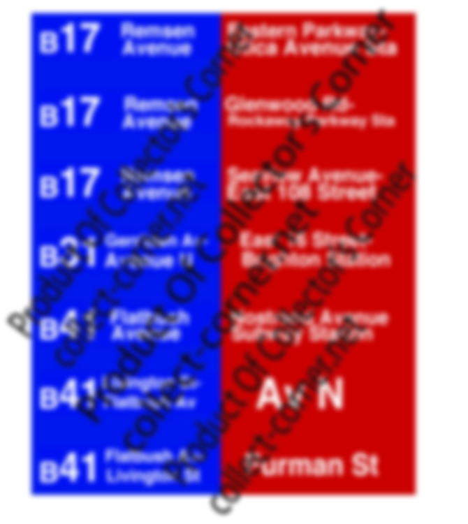 New York City Transit Roll Sign from the 70s and 80s Brooklyn NY Routes Wall Art