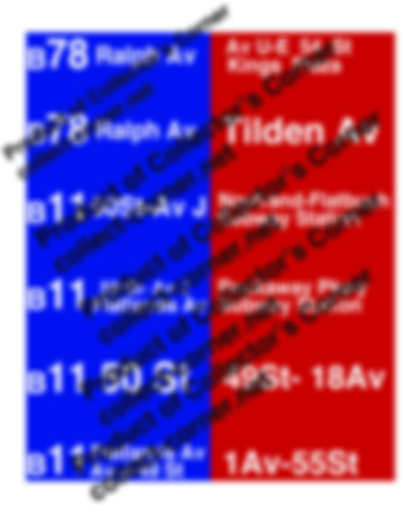 New York City Transit Brooklyn Bus Roll Sign Wall Art