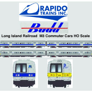 Rapido Trains M3 Long Island Railroad Commuter Cars