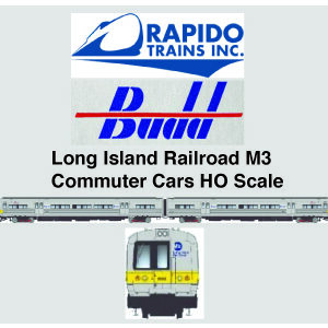 Rapido Trains Budd M3 Long Island Railroad yellow ends without stripe