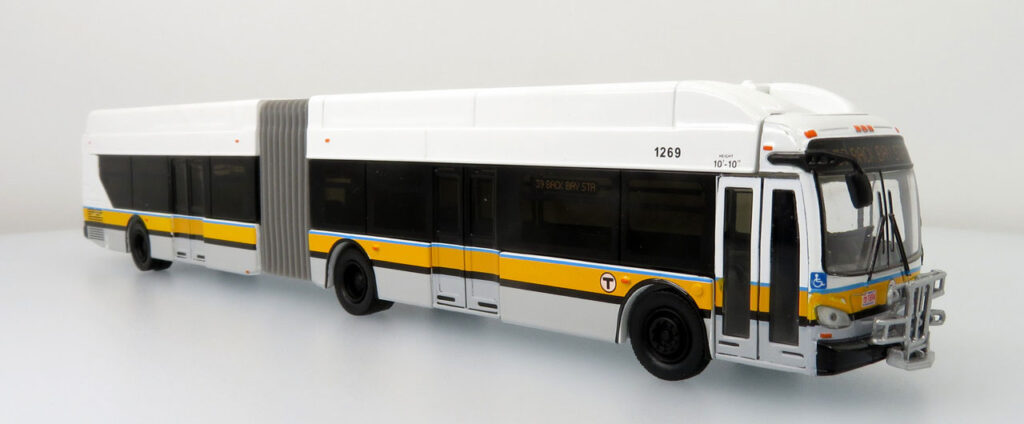 Iconic Replicas New Flyer Xcelsior Articulated Transit Bus Boston T MBTA 87-0334